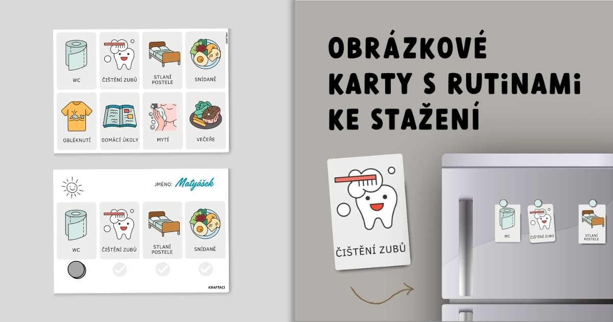 obrazkove karticky rutiny